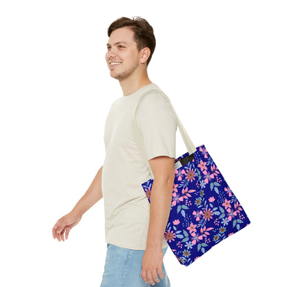 Tote Bag - Floral - Navy