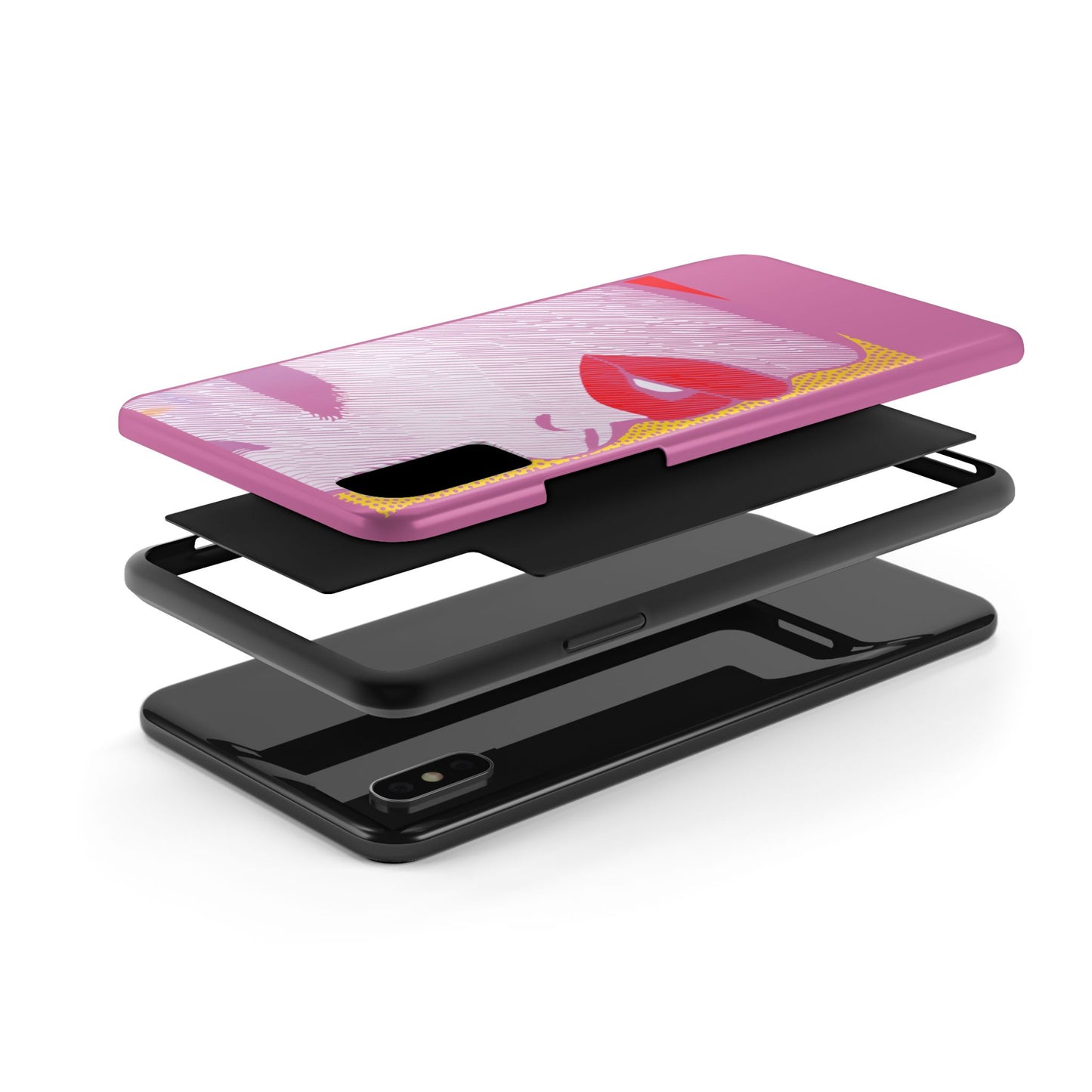 Tough Phone Cases Pop Art Modern Edge 01 Pink