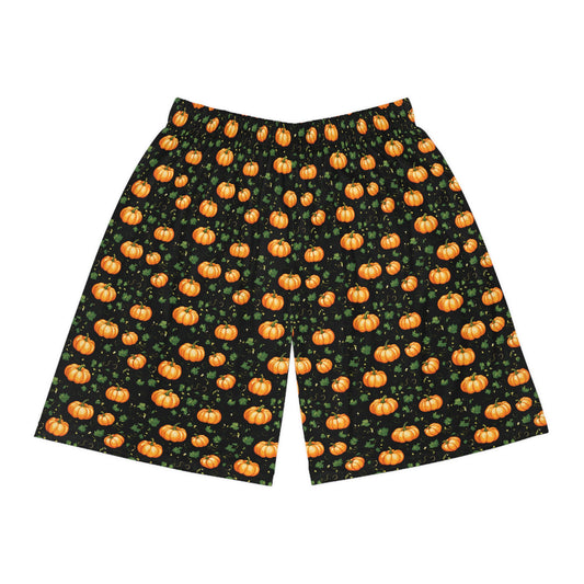 Basketball Shorts Fall Pumpkin with Vines