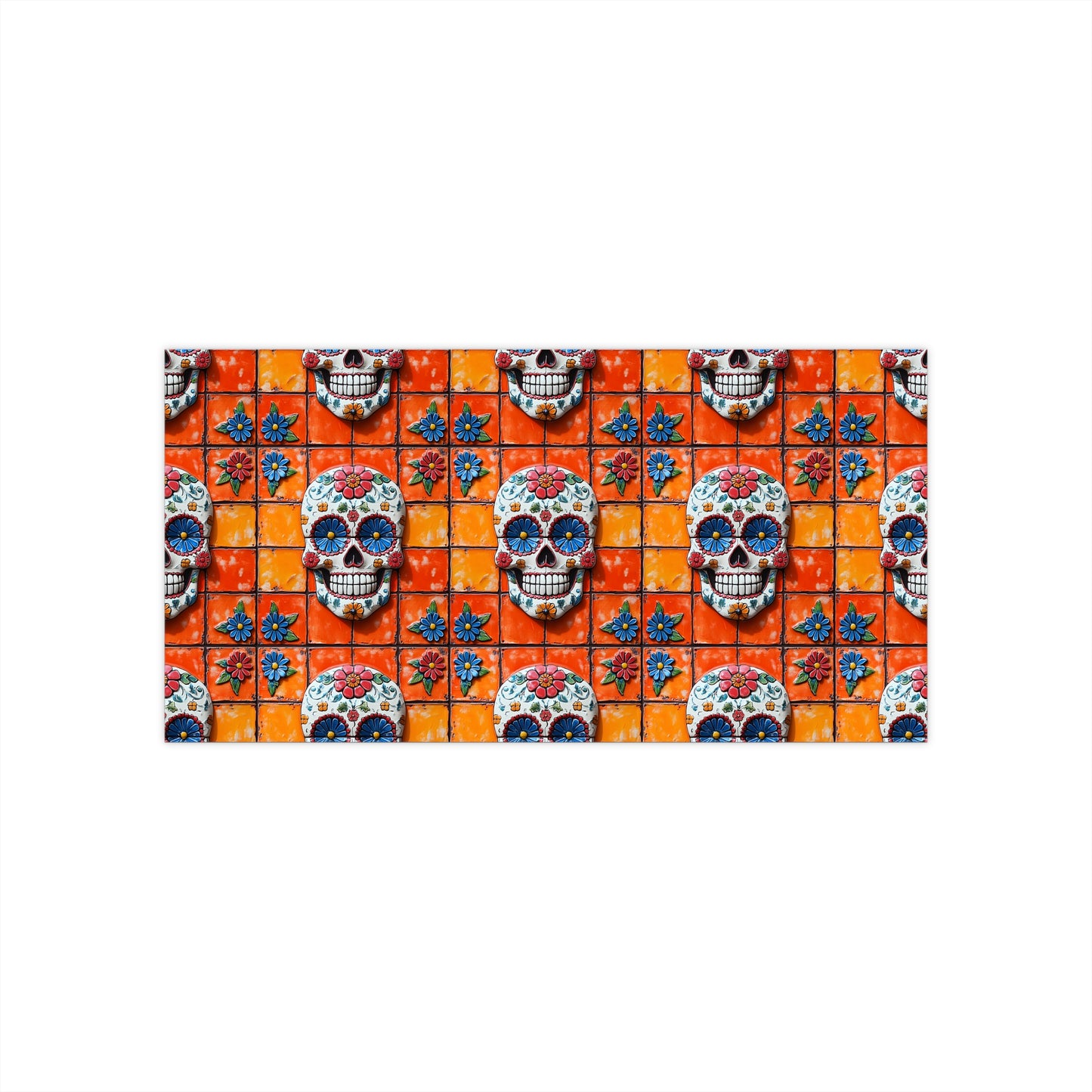 Sugar Skull Bumper Stickers 008, Day of the Dead Dia de Los Muertos, Halloween Decor - Car Decals, Laptop Stickers