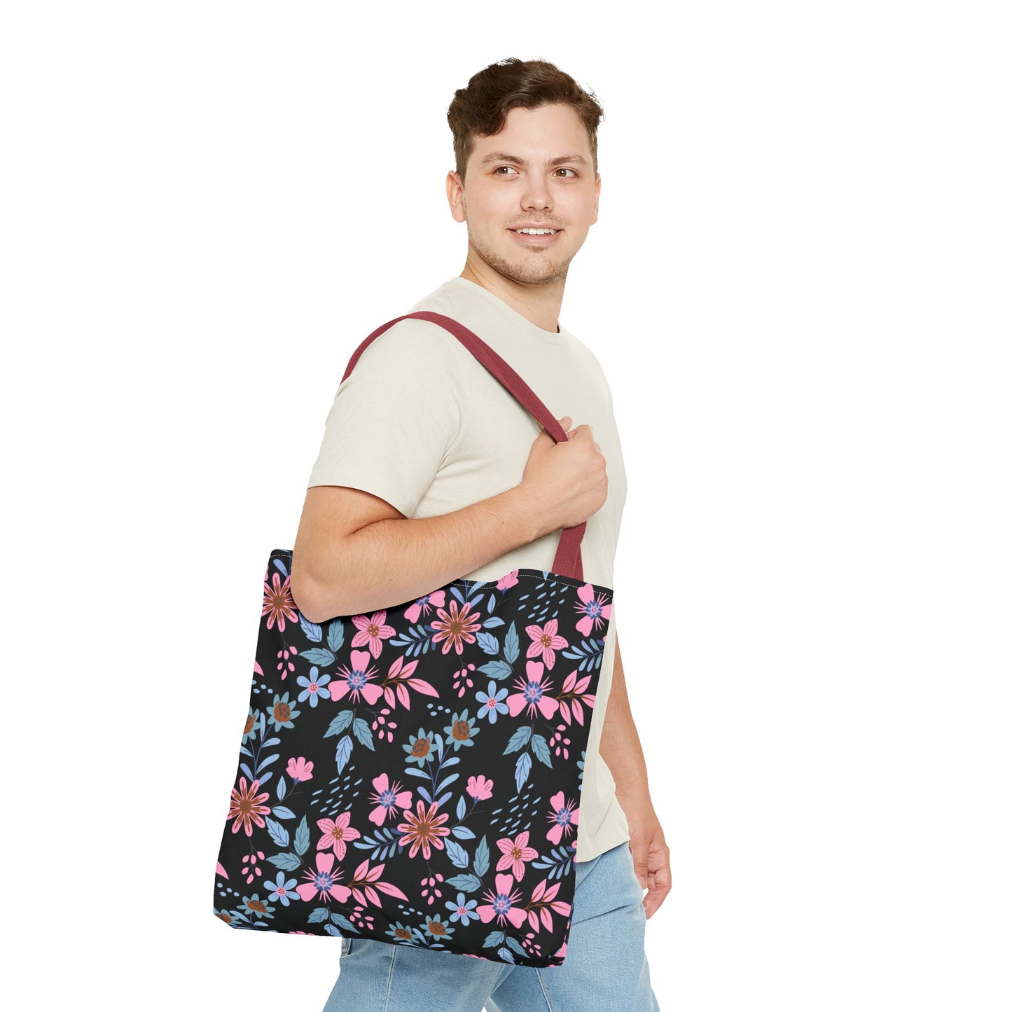 Tote Bag - Floral - Black