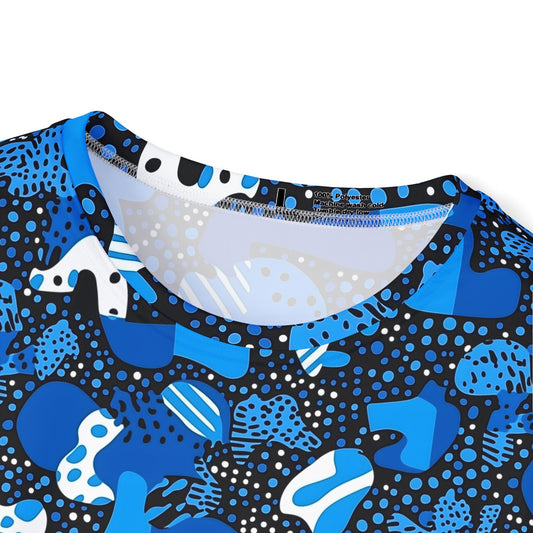 All-Over Print Men's Sports Jersey - Memphis Blue 01 Custom Design