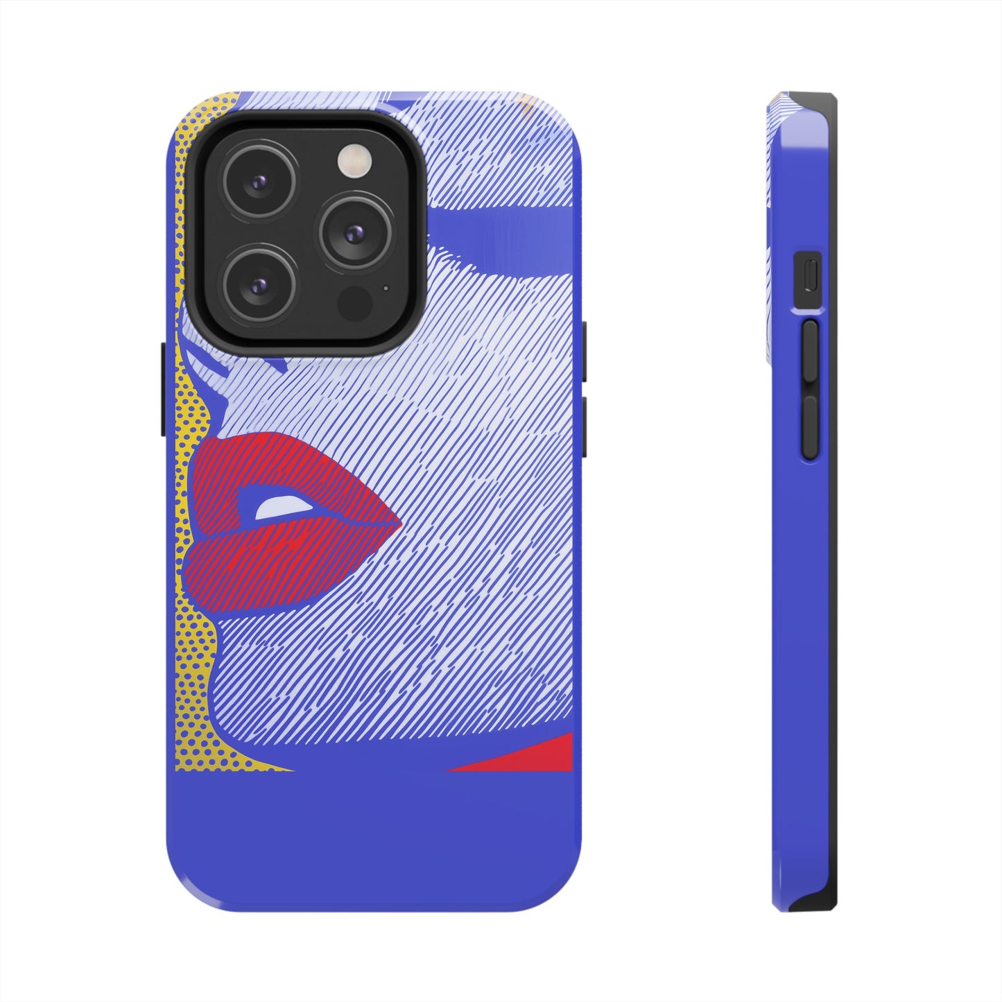 Tough Phone Cases Pop Art Modern Edge 01 Blue