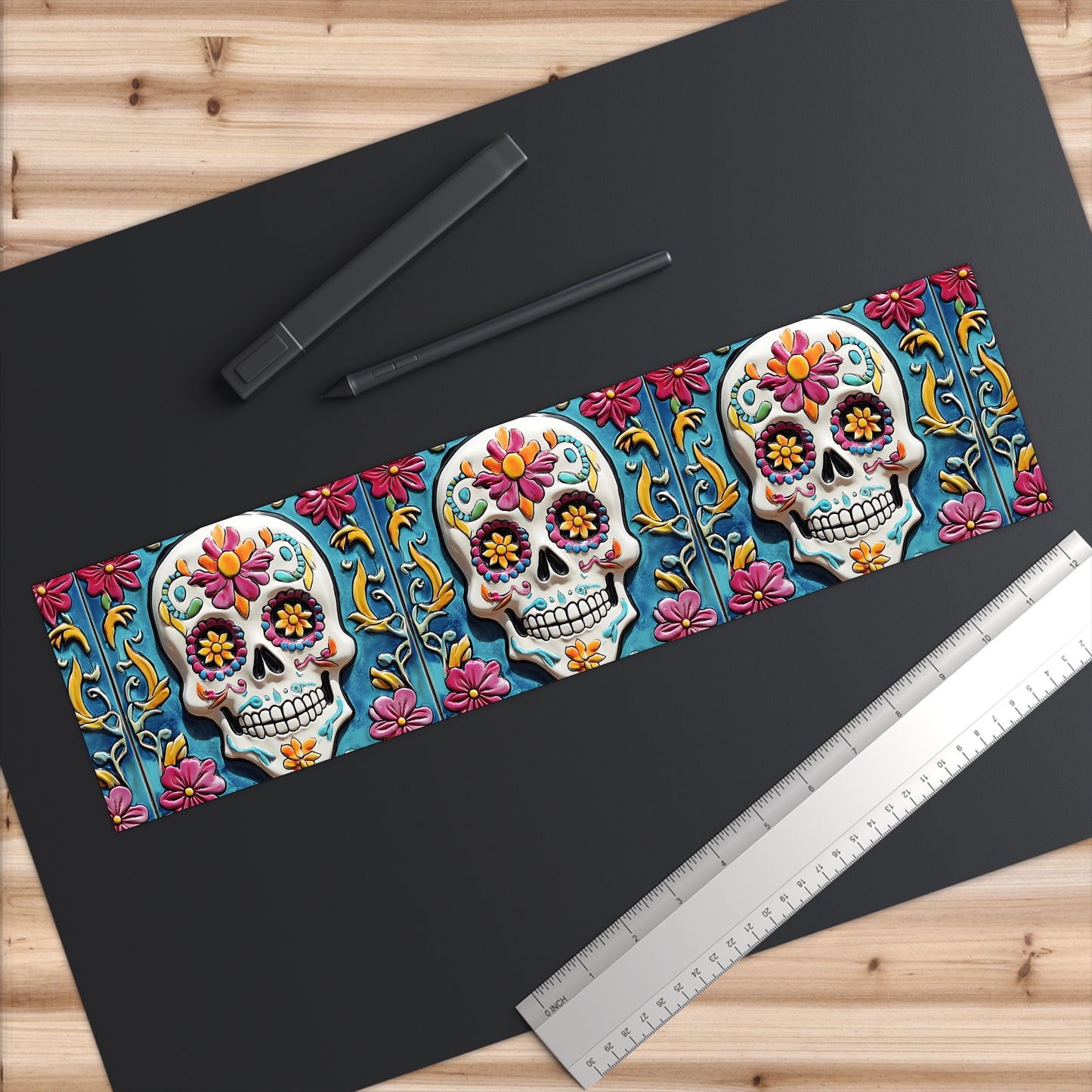 Sugar Skull Bumper Stickers 001, Day of the Dead Dia de Los Muertos, Halloween Decor - Car Decals, Laptop Stickers, Mexican