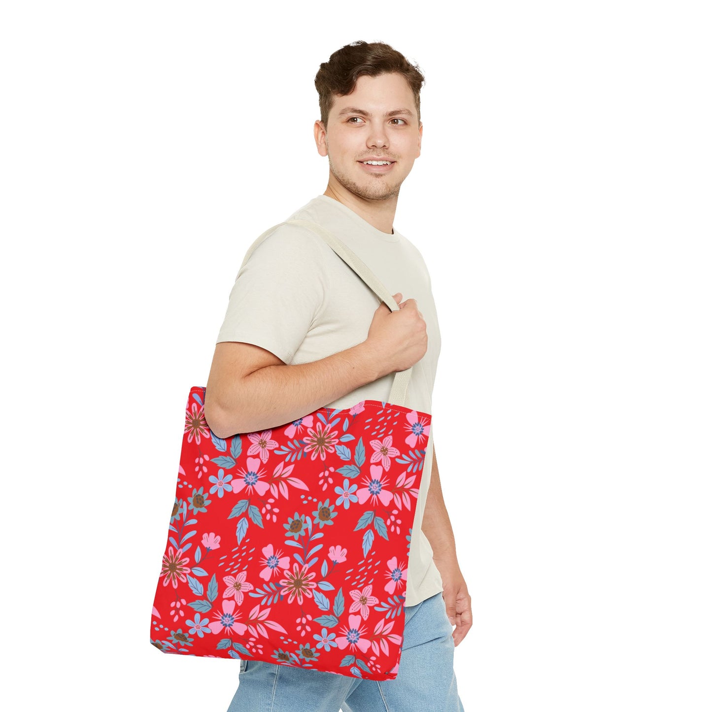 Tote Bag - Floral - Red