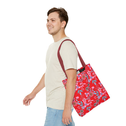 Tote Bag - Floral - Red