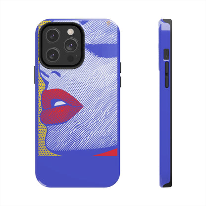 Tough Phone Cases Pop Art Modern Edge 01 Blue