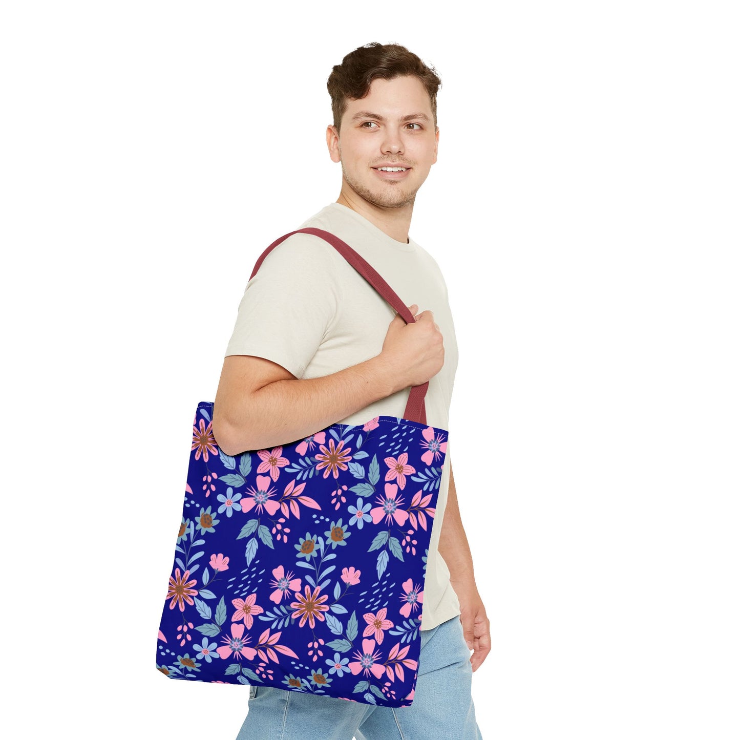 Tote Bag - Floral - Navy