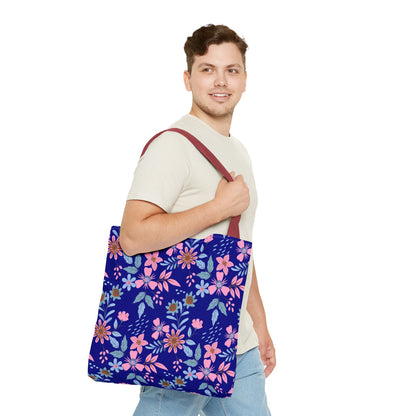 Tote Bag - Floral - Navy