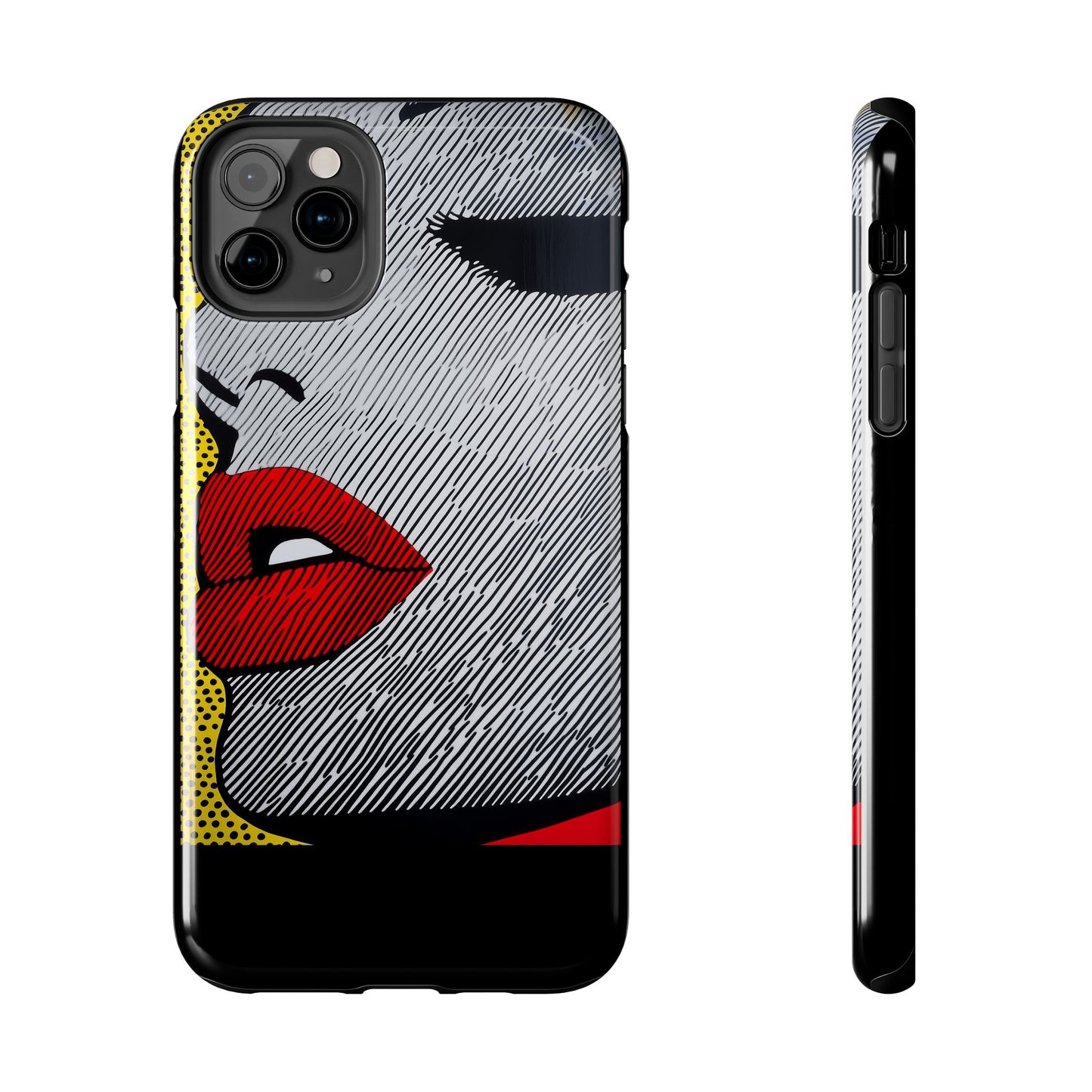 Tough Phone Cases Pop Art Modern Edge 01 Black