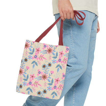 Tote Bag - Floral - Beige