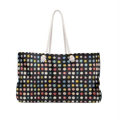 Weekender Bag - Daisys - Black