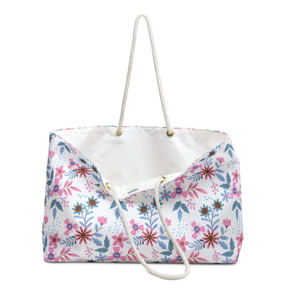 Weekender Bag - Floral - White