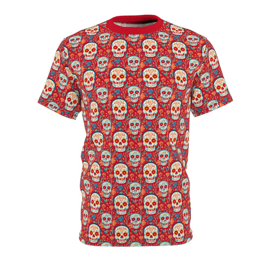 Sugar Skull  01 Unisex Cut & Sew Tee  Day of the Dead Dia de Los Muertos