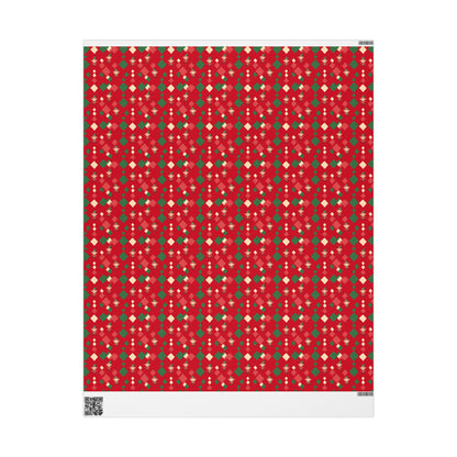 Wrapping Papers Christmas Elves Dance Red