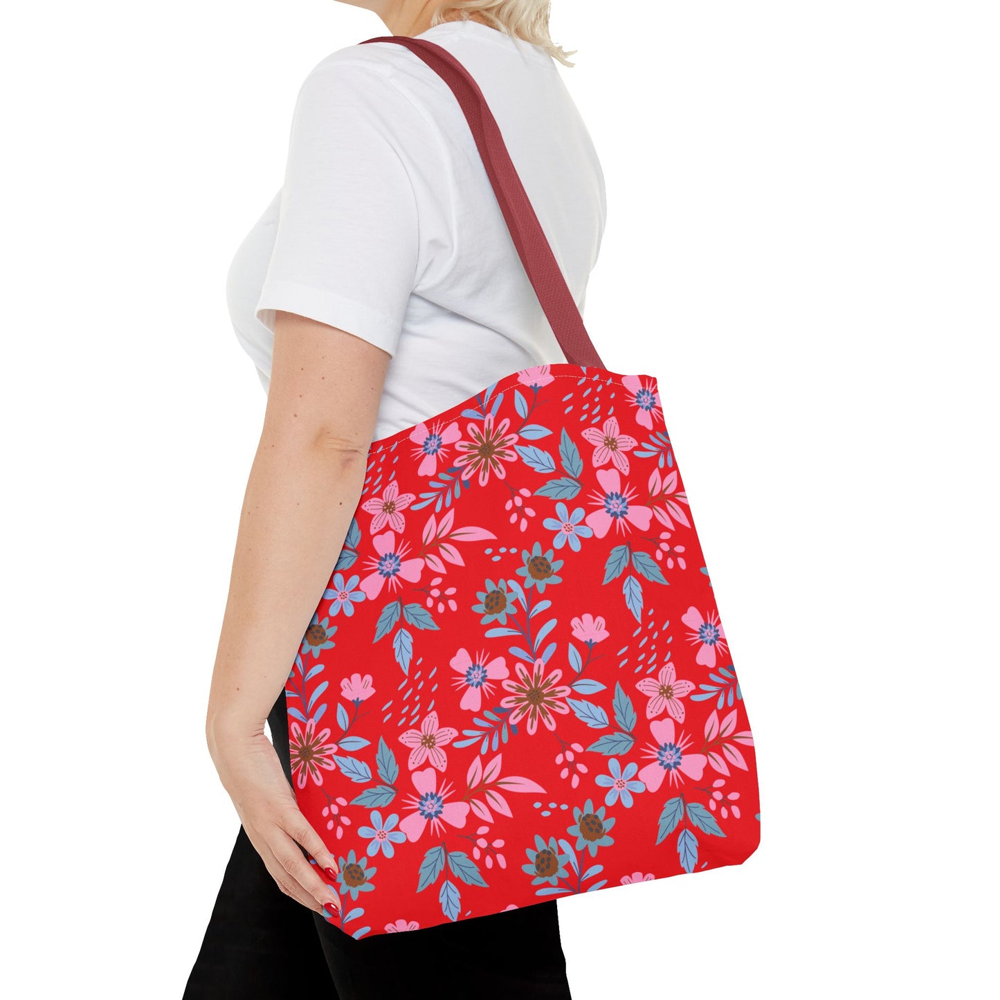 Tote Bag - Floral - Red