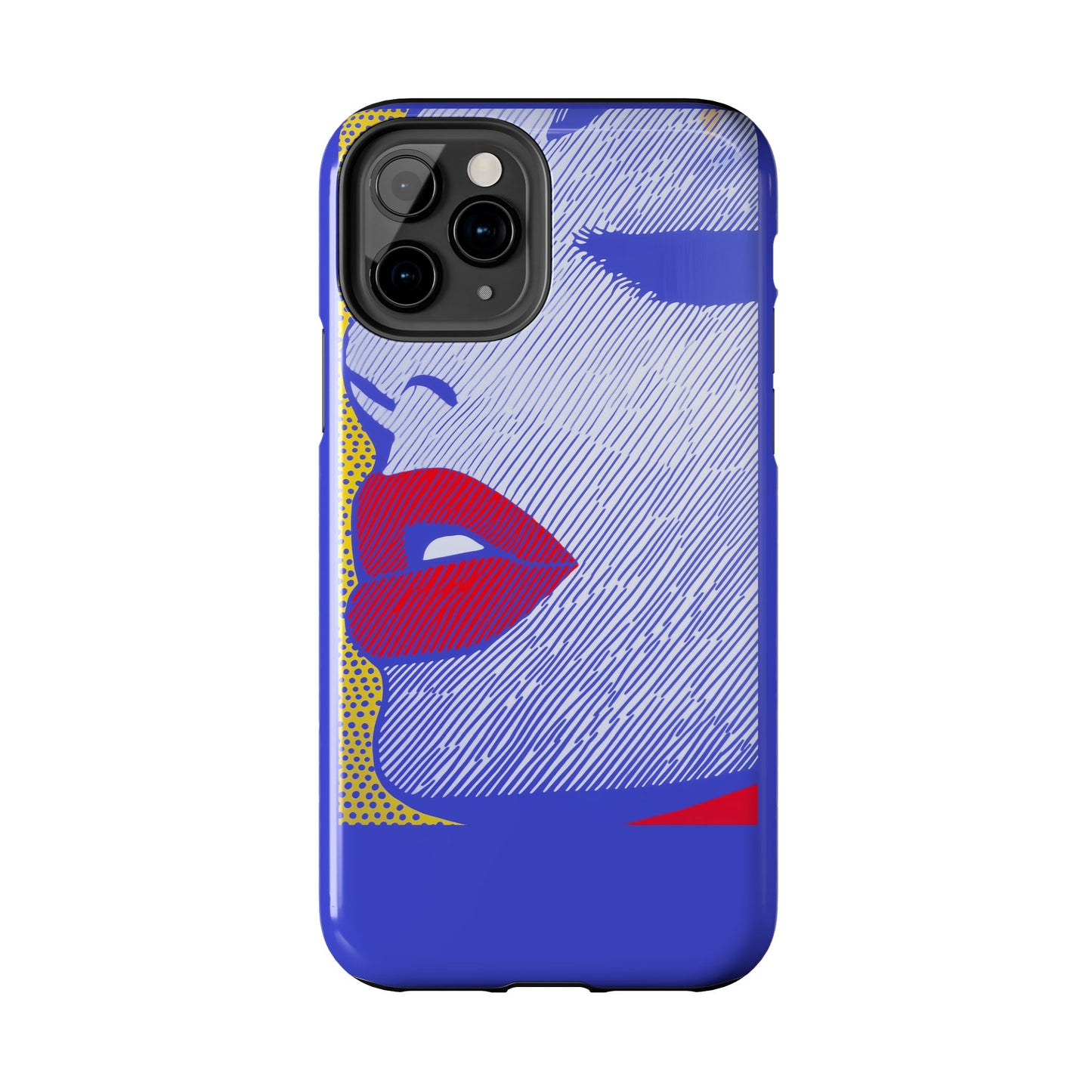 Tough Phone Cases Pop Art Modern Edge 01 Blue