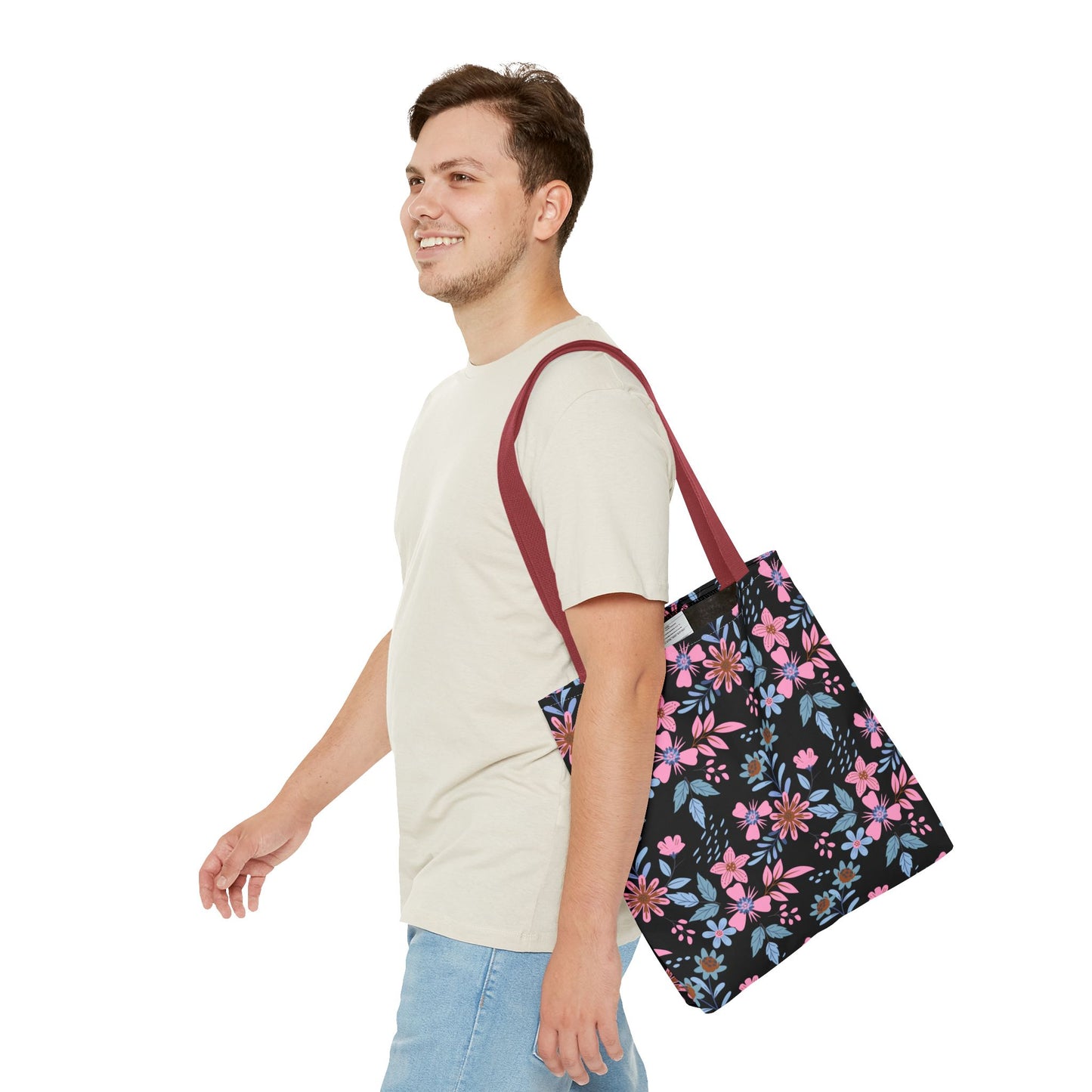 Tote Bag - Floral - Black