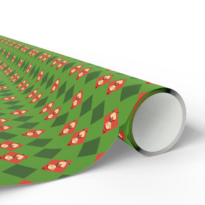 Wrapping Papers Christmas Elves Clog Green