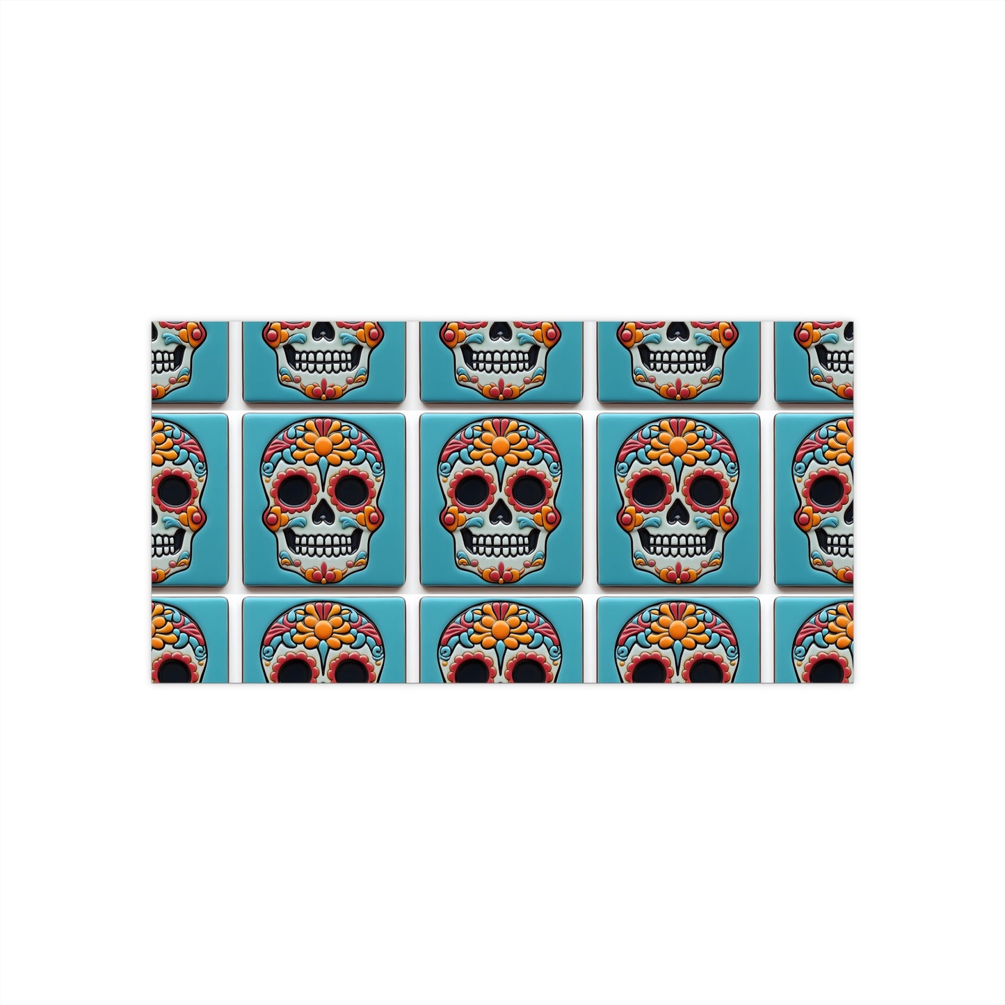 Sugar Skull Bumper Stickers 006, Day of the Dead Dia de Los Muertos, Halloween Decor - Car Decals, Laptop Stickers