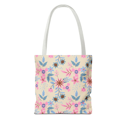 Tote Bag - Floral - Beige