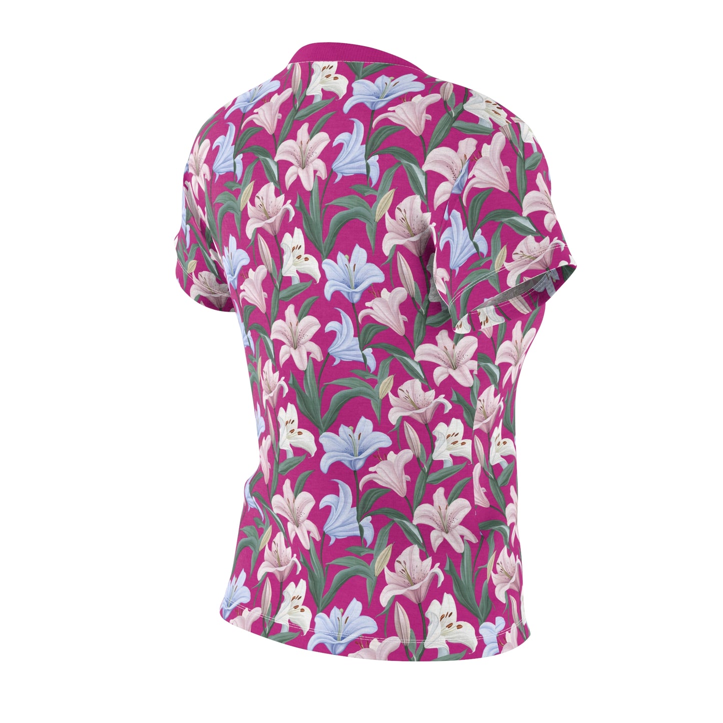 Women's Cut & Sew Tee - Flower Floret Print - Pink