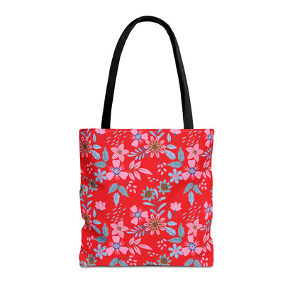 Tote Bag - Floral - Red