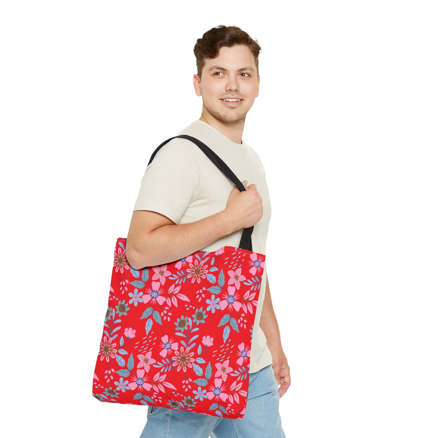 Tote Bag - Floral - Red