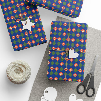 Wrapping Papers Christmas Elves Clog Blue