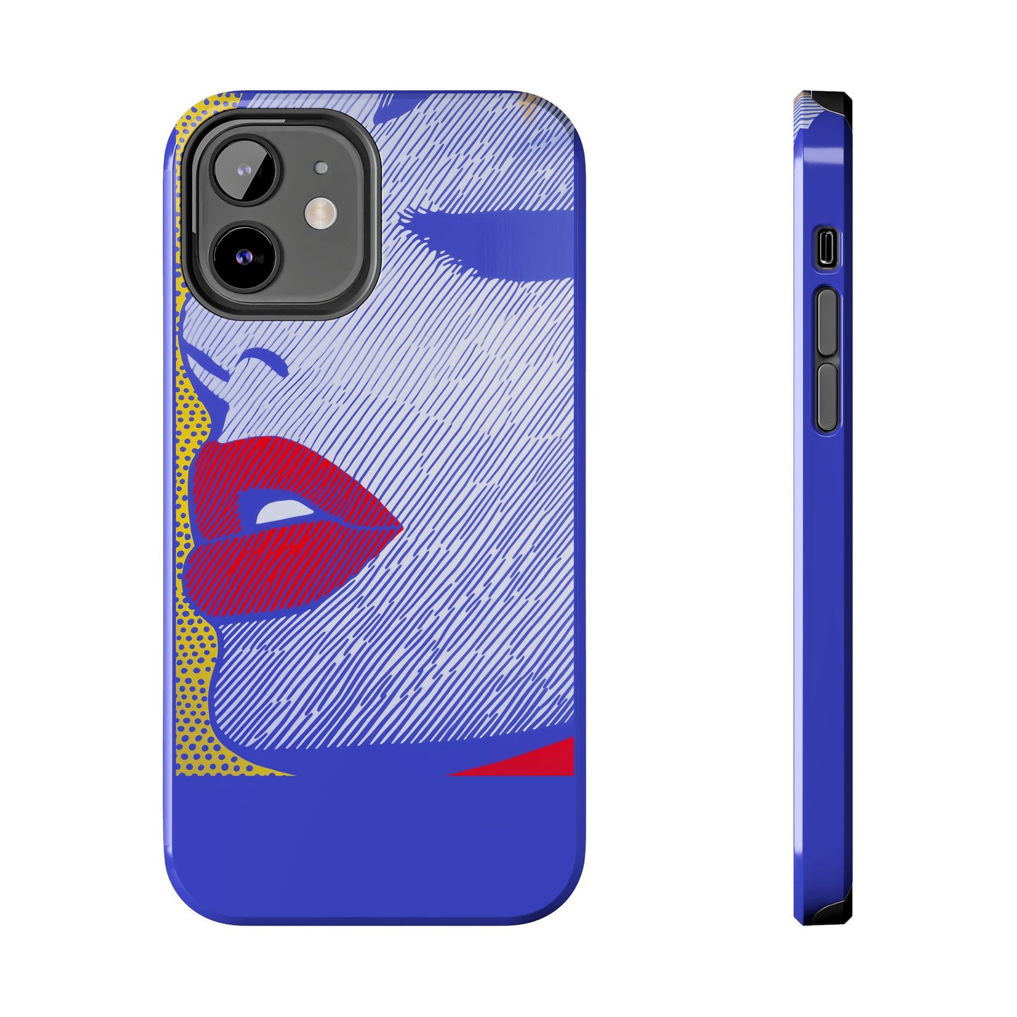 Tough Phone Cases Pop Art Modern Edge 01 Blue