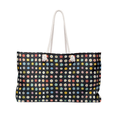 Weekender Bag - Daisys - Black