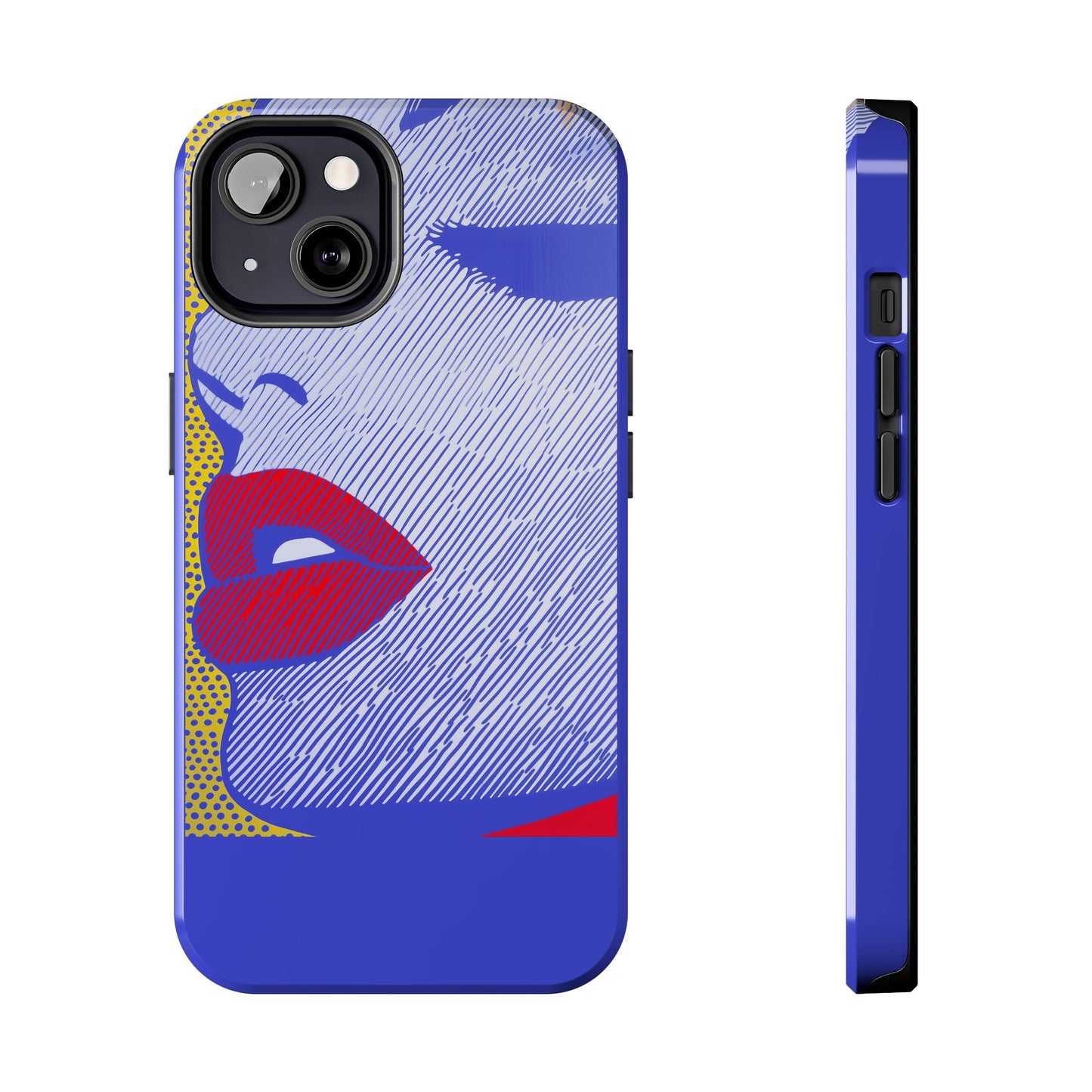 Tough Phone Cases Pop Art Modern Edge 01 Blue