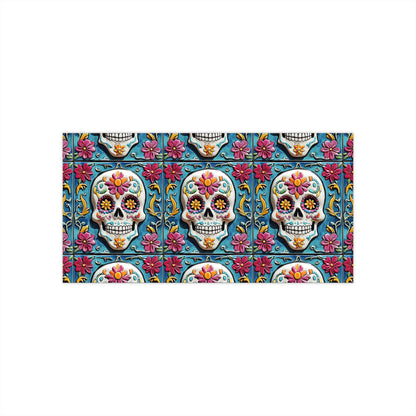 Sugar Skull Bumper Stickers 001, Day of the Dead Dia de Los Muertos, Halloween Decor - Car Decals, Laptop Stickers, Mexican