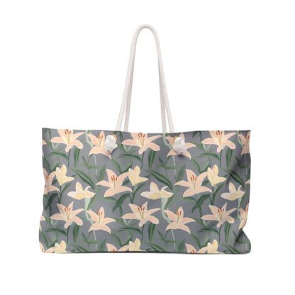 Weekender Bag - Flower Blossum - Grey