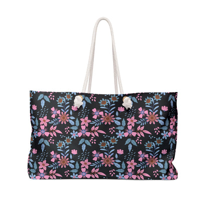 Weekender Bag - Floral - Black