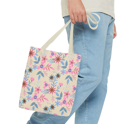 Tote Bag - Floral - Beige