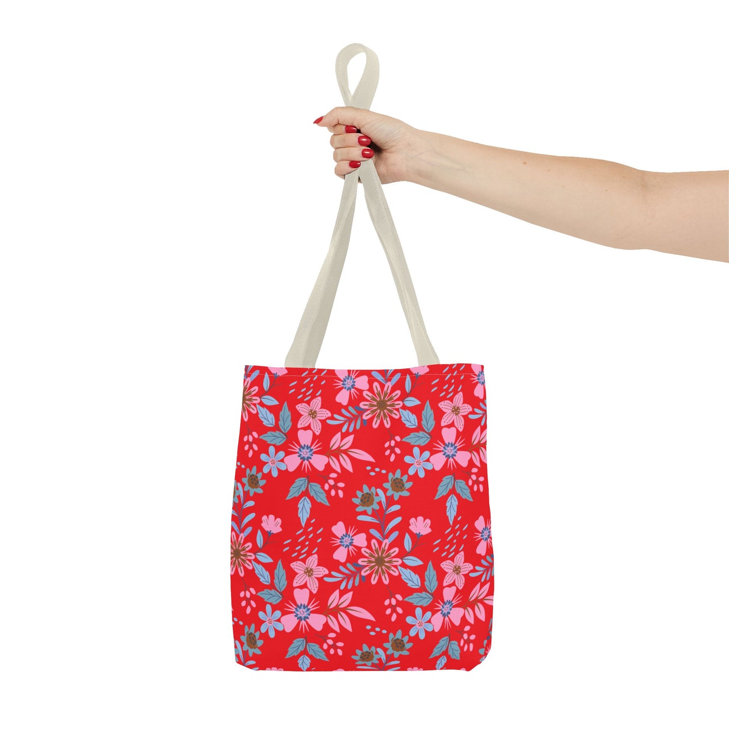 Tote Bag - Floral - Red