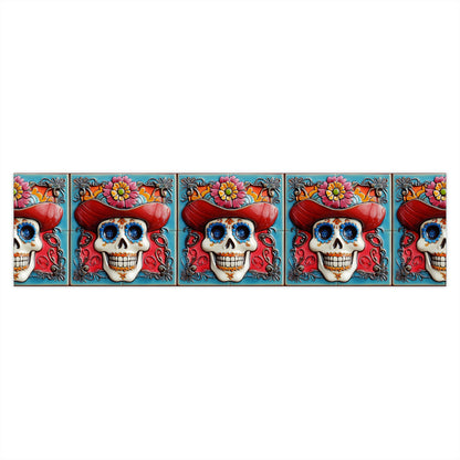 Sugar Skull Bumper Stickers 007, Day of the Dead Dia de Los Muertos, Halloween Decor - Car Decals, Laptop Stickers