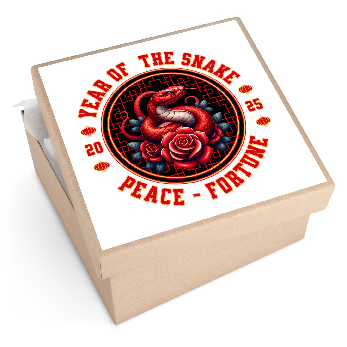 Year of the Snake 2025 Vinyl Sticker White Background