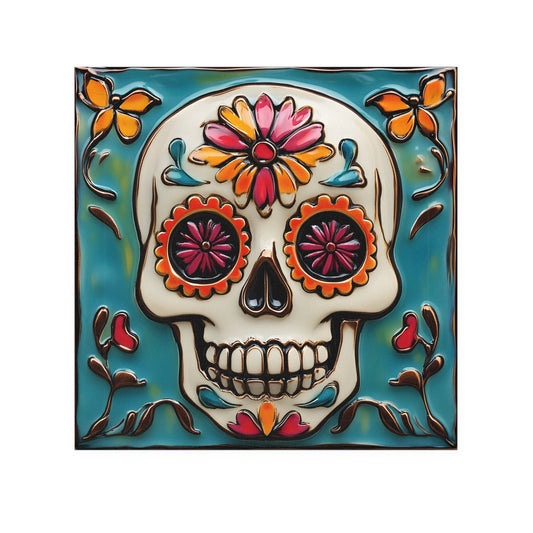 Sugar Skull - Face Towel  10- Day of the Dead Dia de Los Muertos, Bathroom Towel