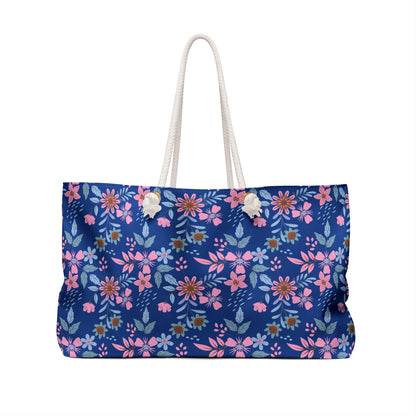 Weekender Bag - Floral - Blue