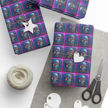 Wrapping Papers Day of the Dead Dia de Los Muertos - Sugar Skull Festive, Celebration Gift, 012