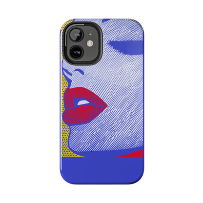 Tough Phone Cases Pop Art Modern Edge 01 Blue