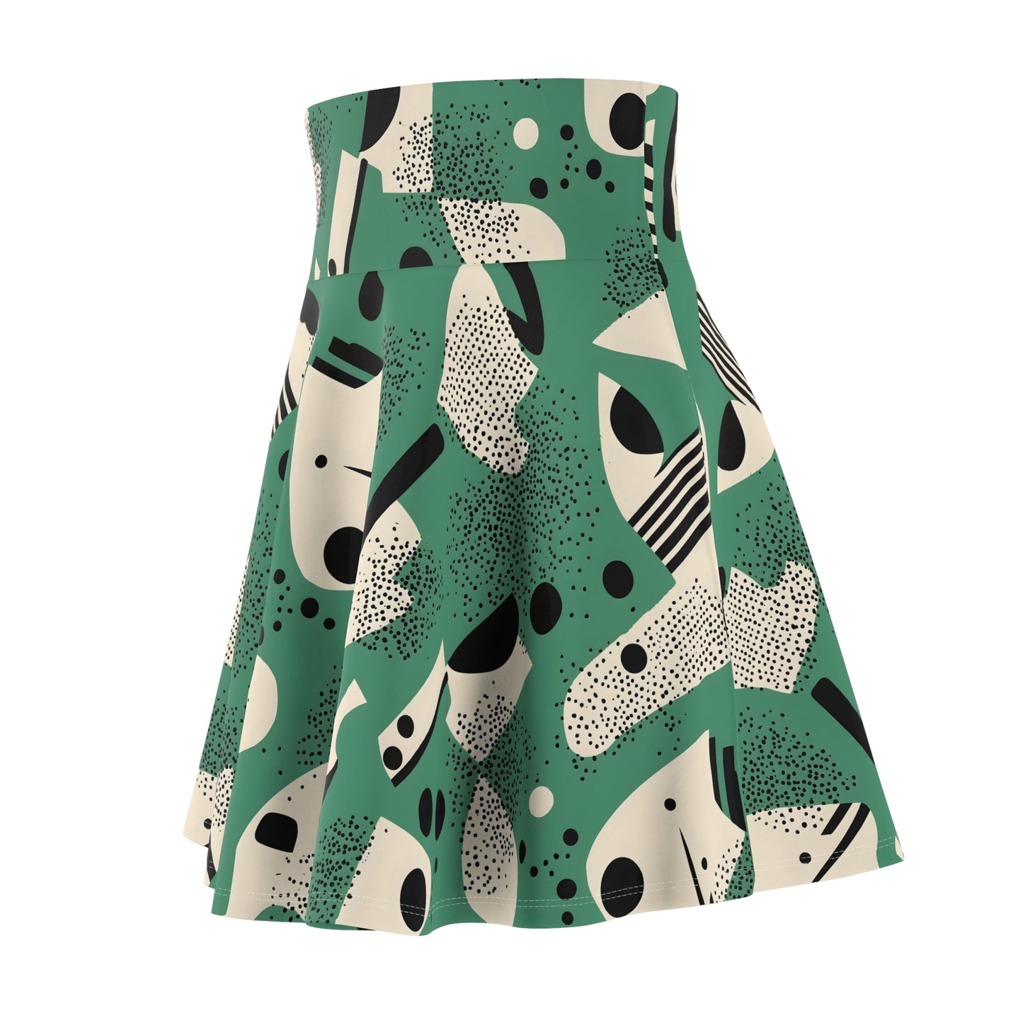 Women's Skater Skirt Memphis Green 01