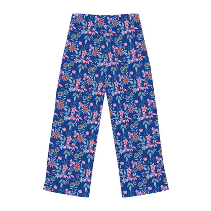 Women's Pajama Pants - Floral - Blue