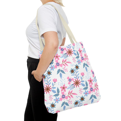 Tote Bag - Floral - White