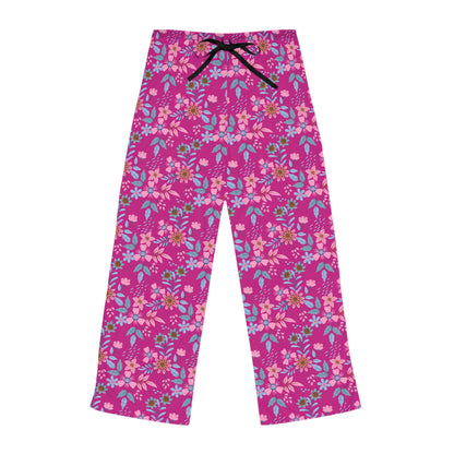 Women's Pajama Pants - Floral - Pink