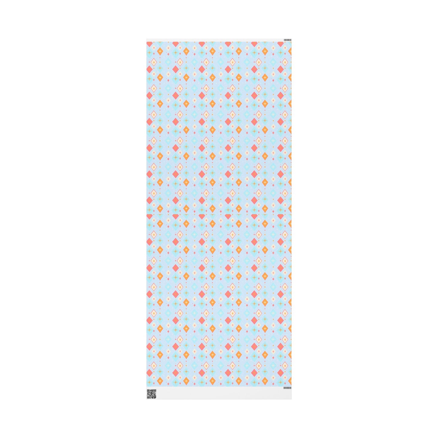 Wrapping Papers Christmas Diamond Stars Light Blue