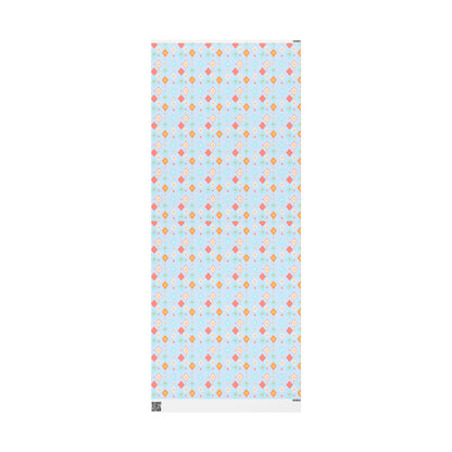 Wrapping Papers Christmas Diamond Stars Light Blue