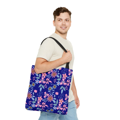 Tote Bag - Floral - Navy